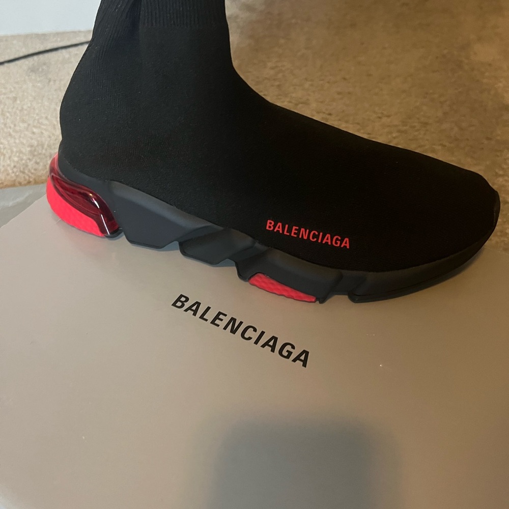 Brand New Authentic Never Worn Balenciaga Sneakers Blk n Red